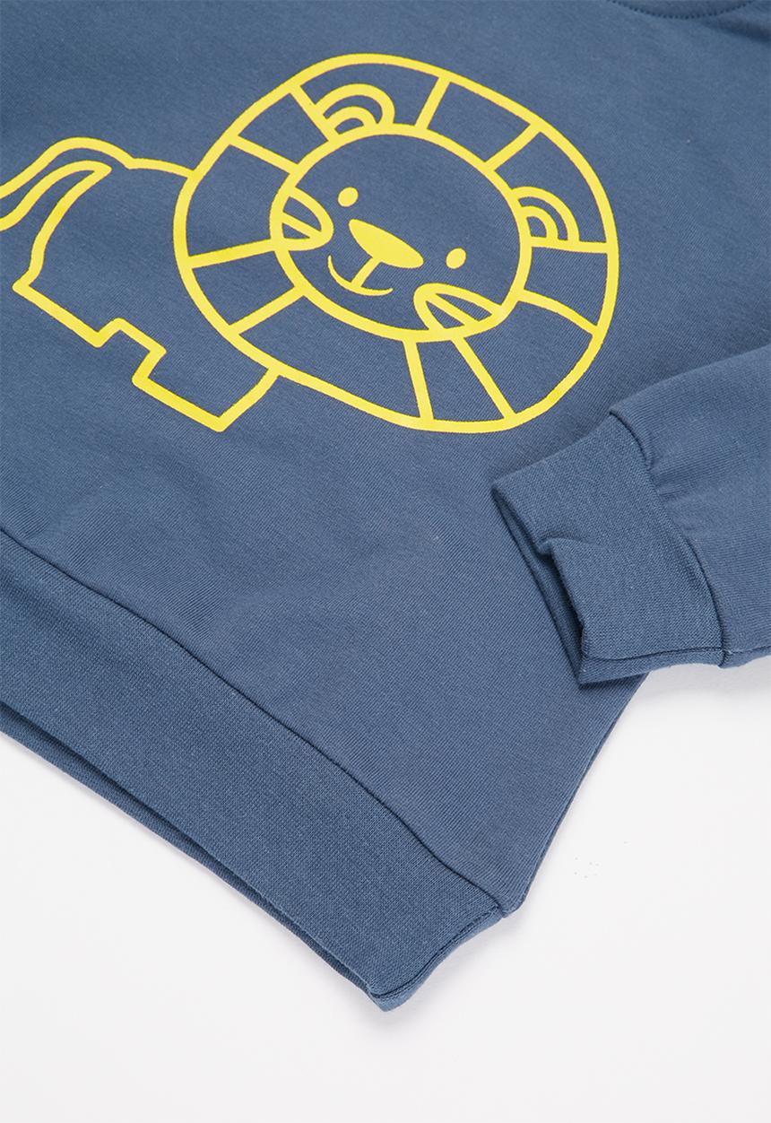 Pop Candy - Boys lion crewneck - blue