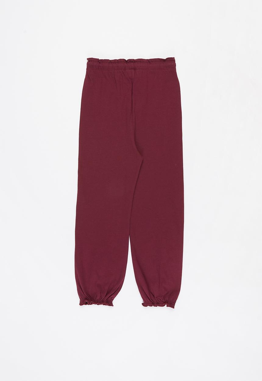 Pop Candy - Younger girls easy jersey pants - burgundy
