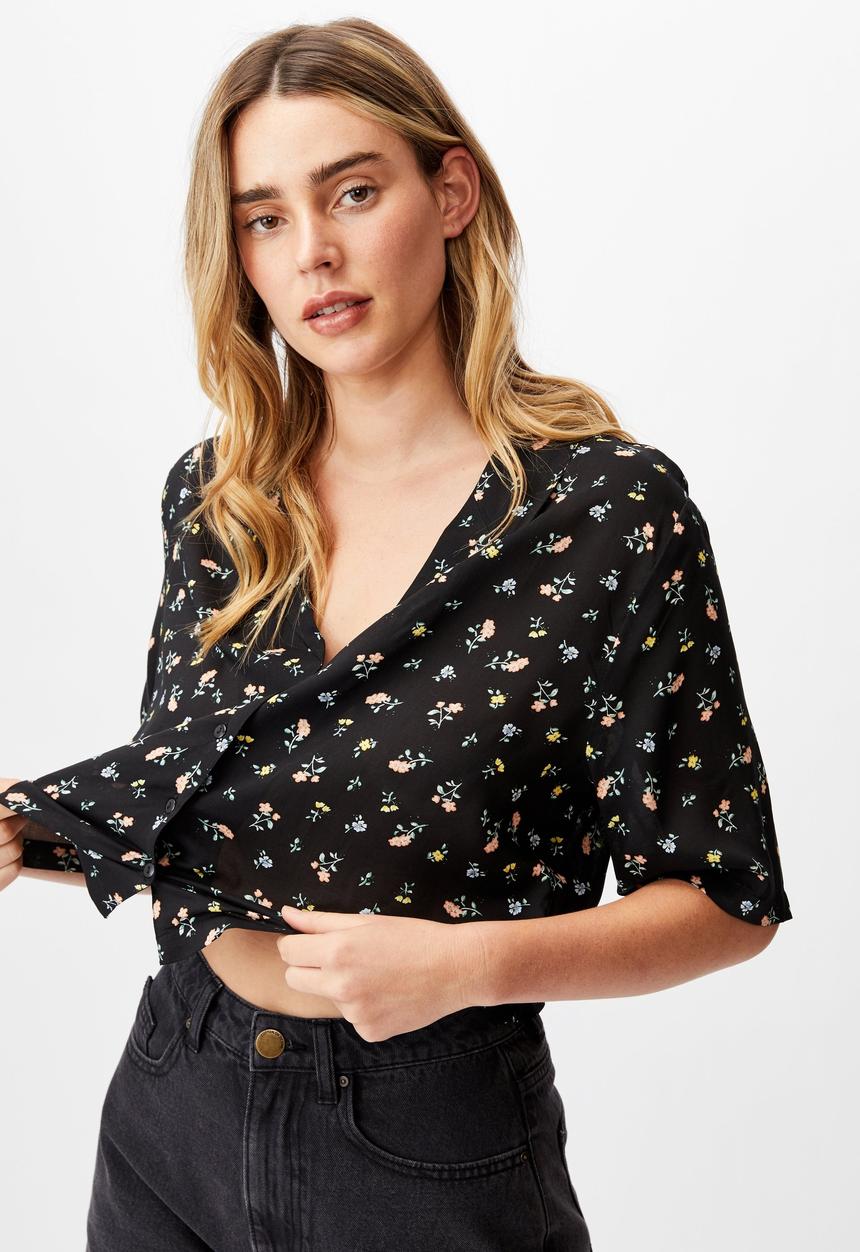Cotton On - Jorden short sleeve shirt - black 