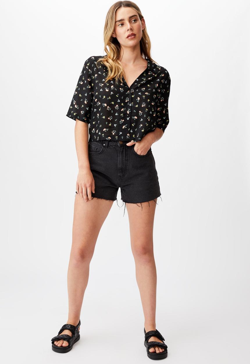 Cotton On - Jorden short sleeve shirt - black 