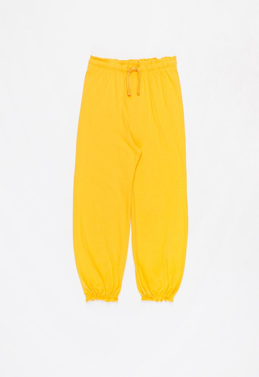 Pop Candy - Younger girls easy jersey pants - yellow 