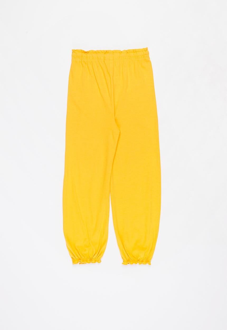 Pop Candy - Younger girls easy jersey pants - yellow 