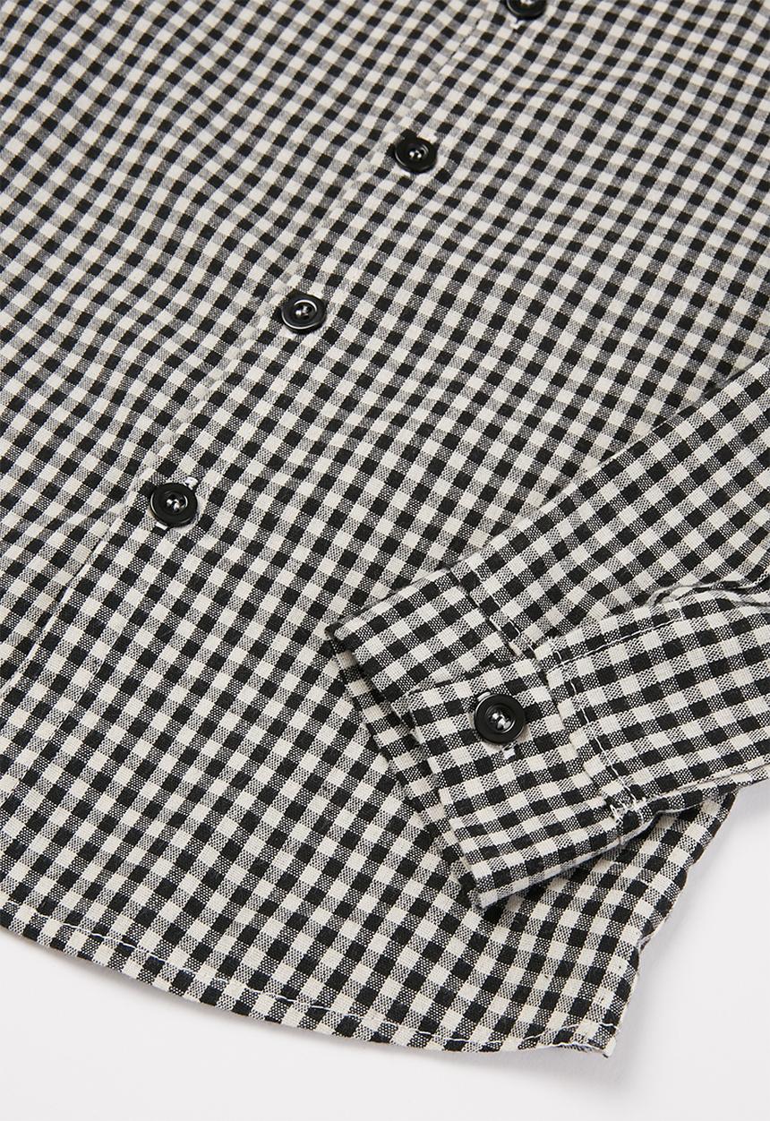 Pop Candy - Boys check shirt - black & white