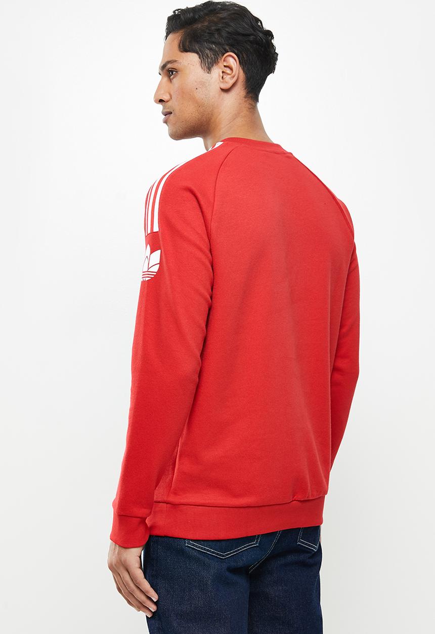 adidas Originals - 3d tf 3 strp sweatshirt - red