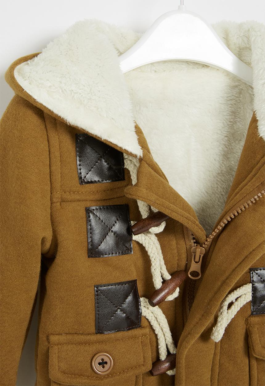 Pop Candy - Boys hooded coat - brown 