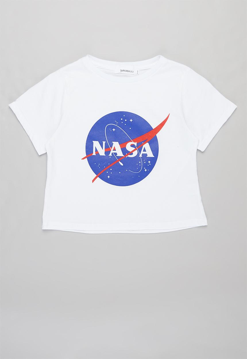 Superbalist - Nasa girls printed crop top - white