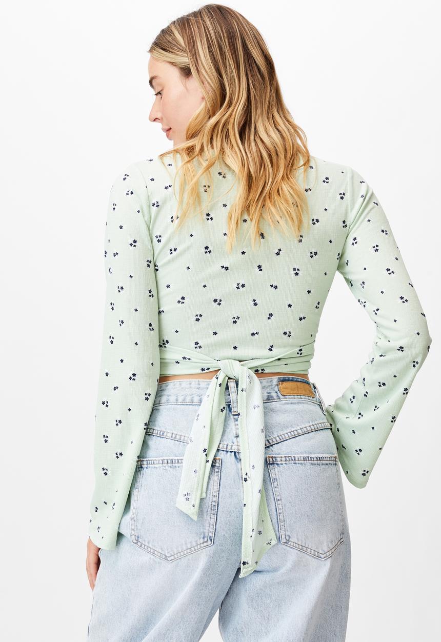 Cotton On - Jude bell sleeve long sleeve top - mint