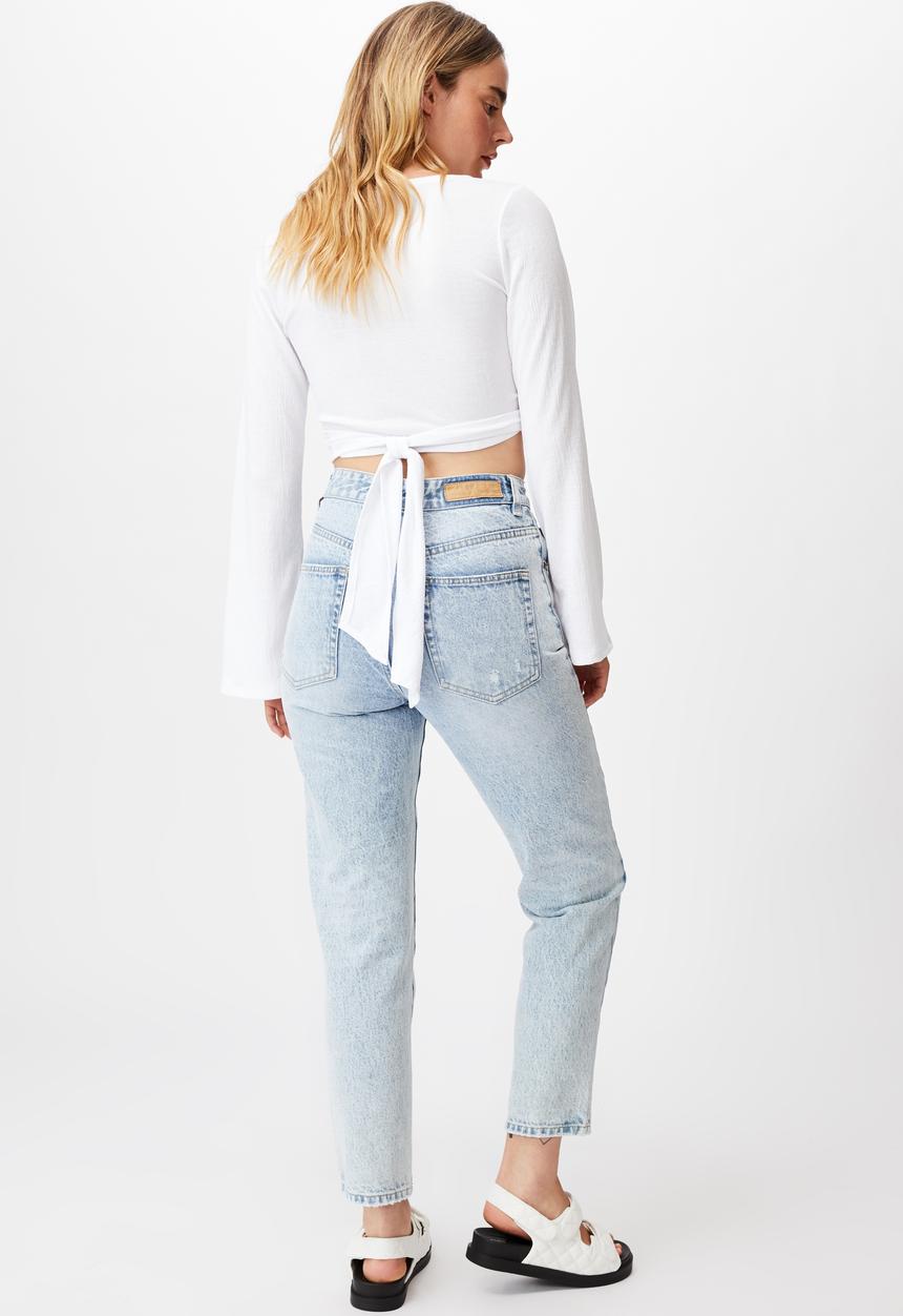 Cotton On - Jude bell sleeve long sleeve top - white