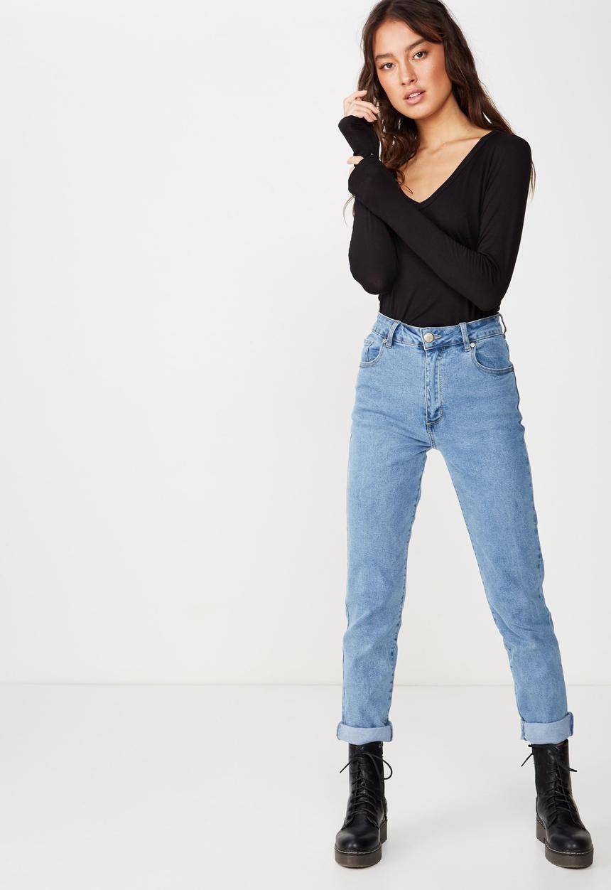 Cotton On - Karly long sleeve top - black