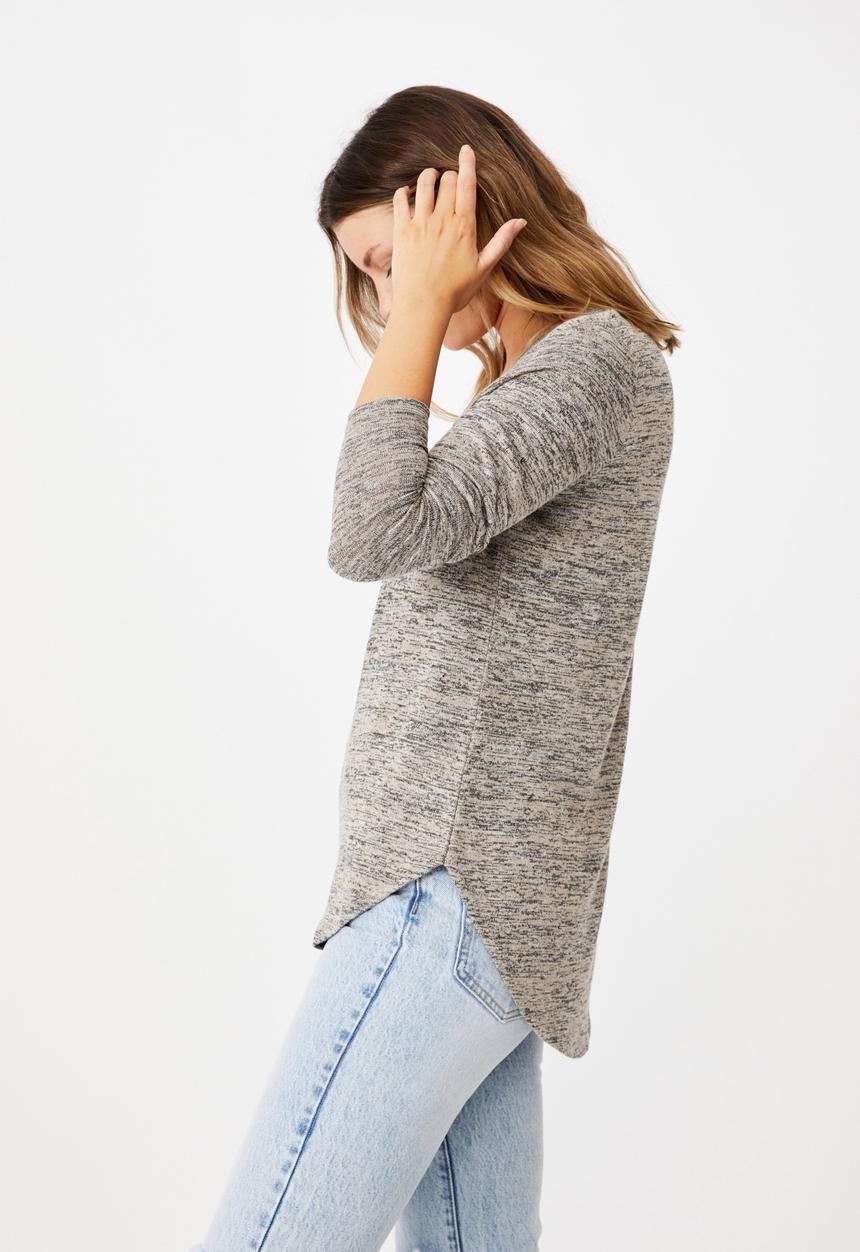 Cotton On - Karly long sleeve top - sand dune twist