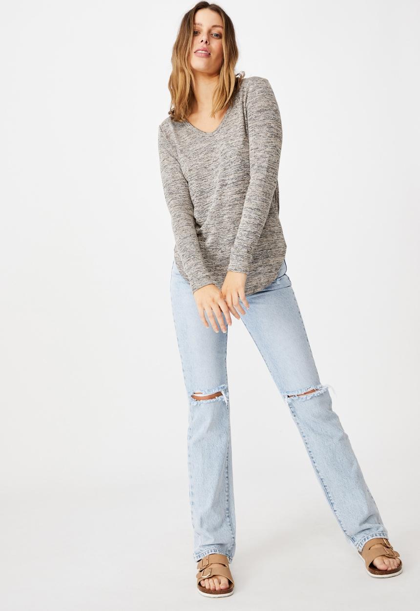 Cotton On - Karly long sleeve top - sand dune twist