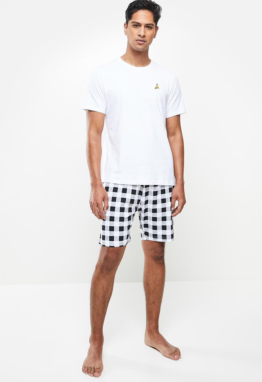 Brave Soul - Sanbo loungewear - white & black