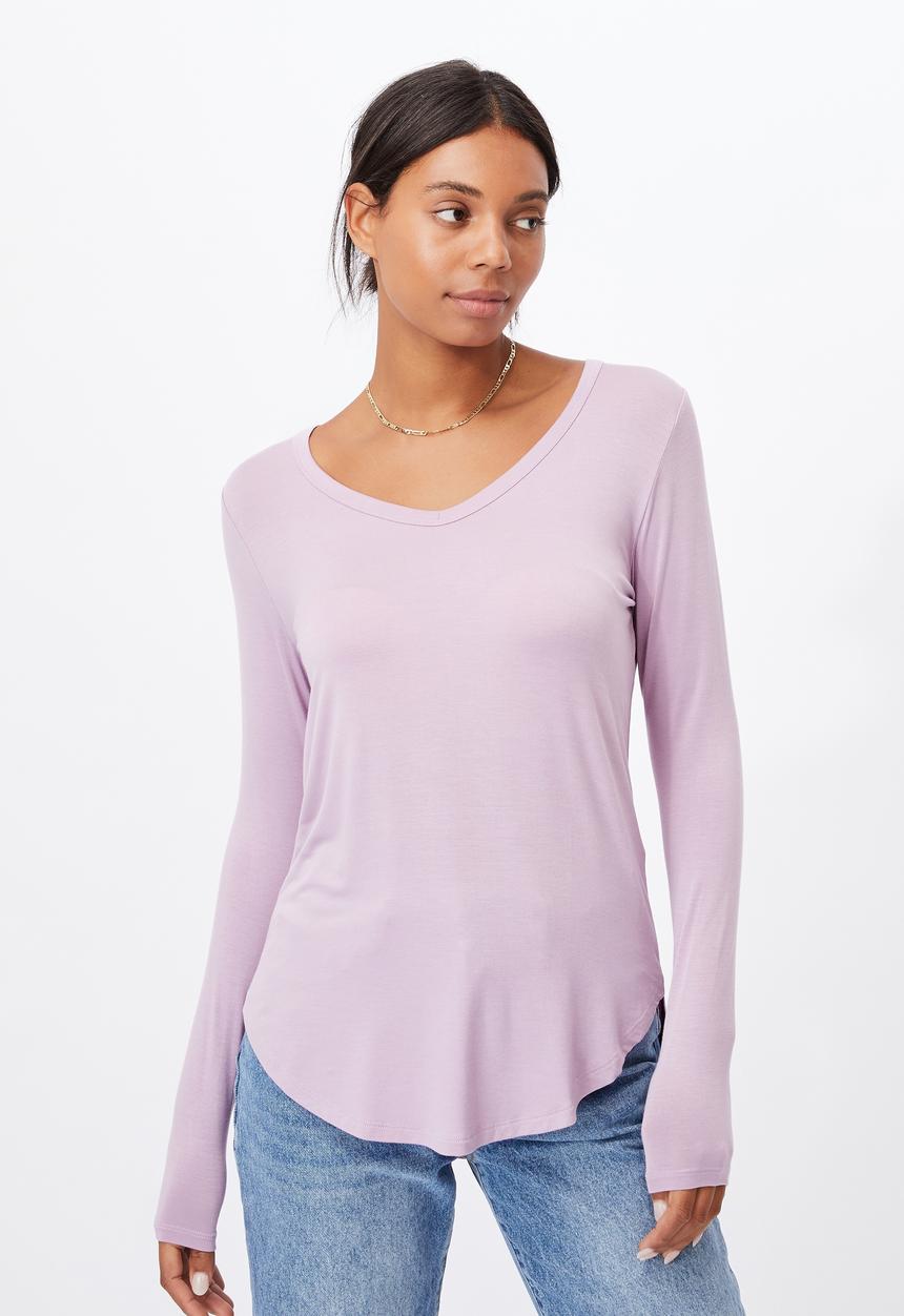 Cotton On - Karly long sleeve top - soft mauve