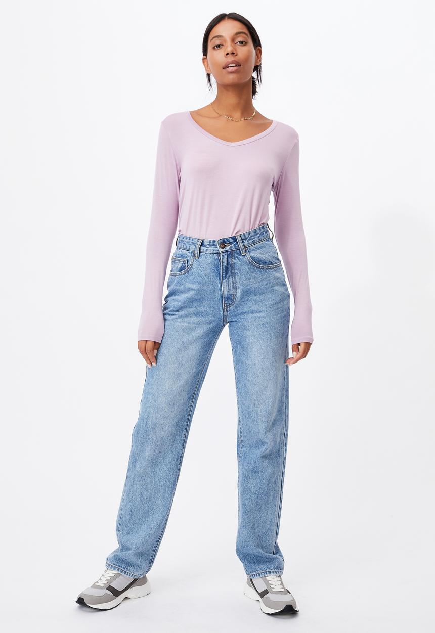 Cotton On - Karly long sleeve top - soft mauve