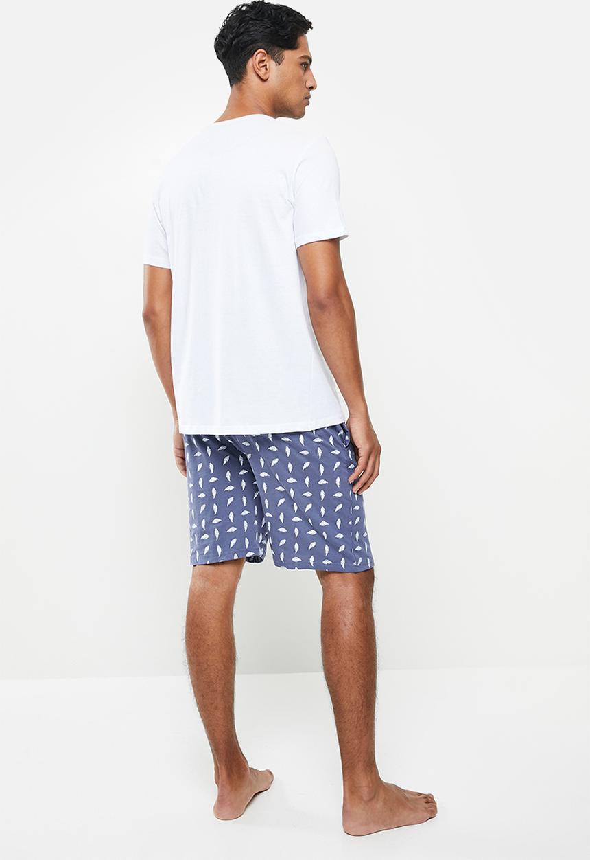 Brave Soul - Barb loungewear - white & blue