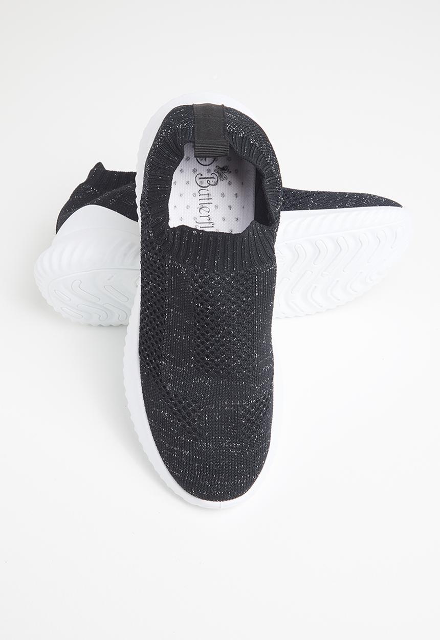 Butterfly Feet - Mist sock sneaker - black