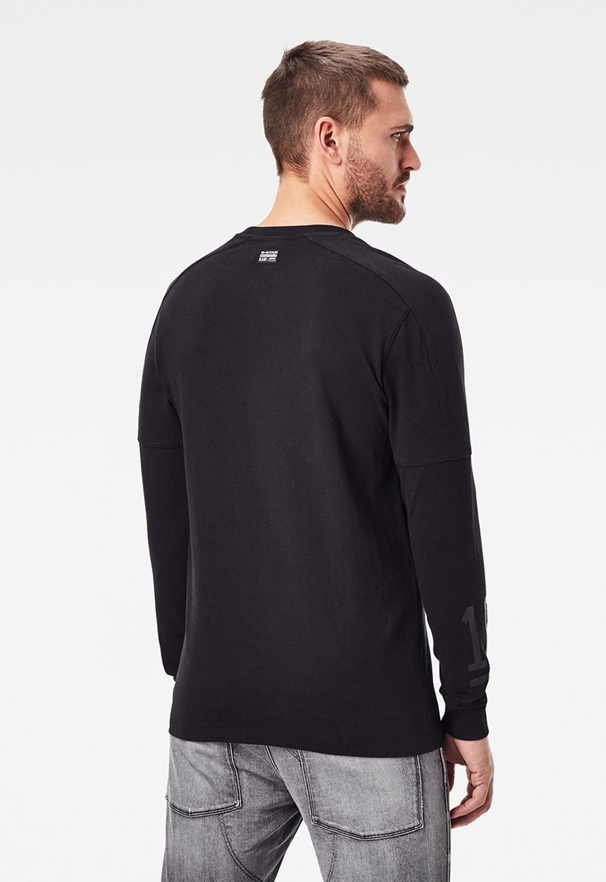 G-STAR - Numbers graphic r long sleeve tee - black