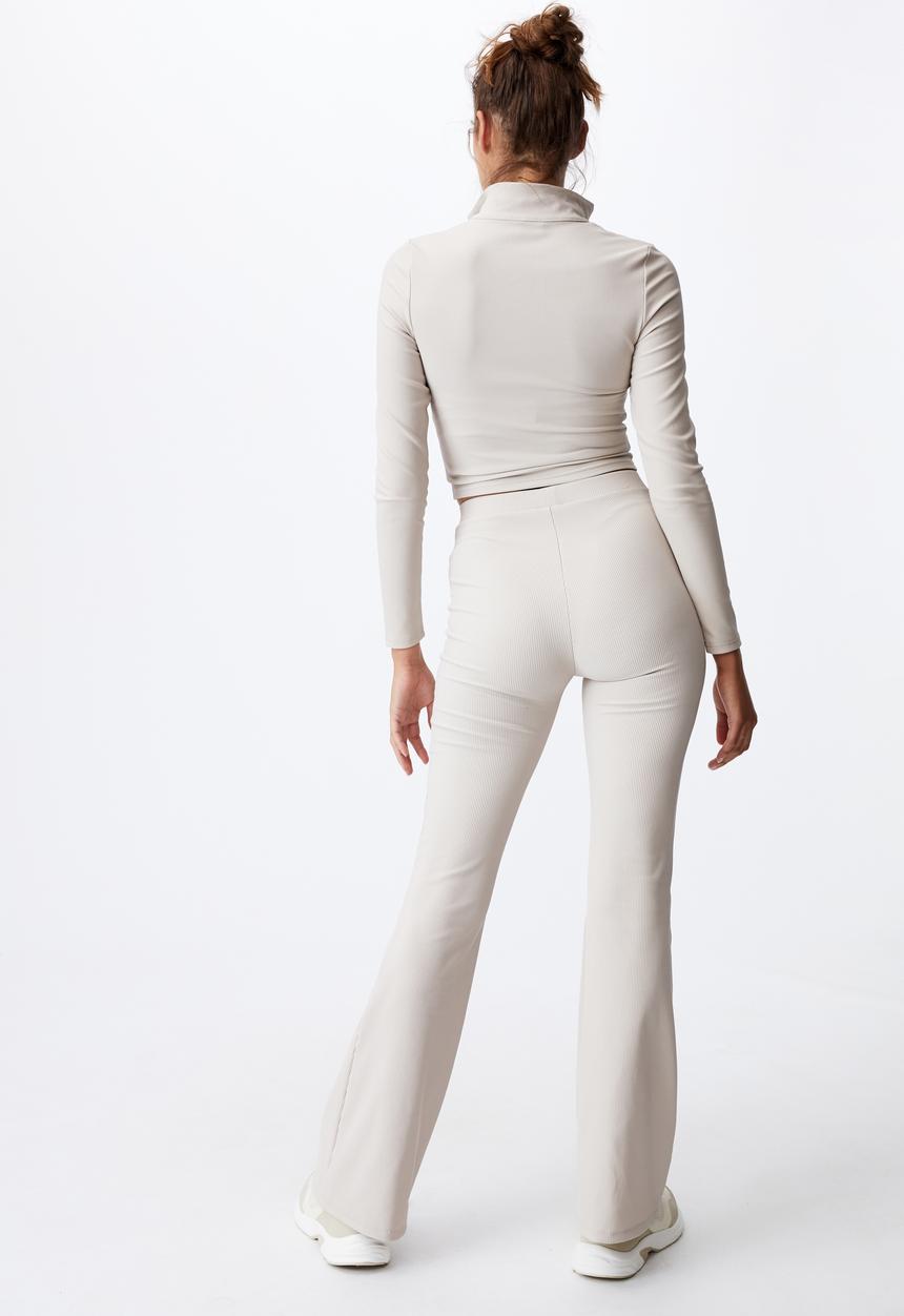 Cotton On - Quinn quarter zip long sleeve top - taupe