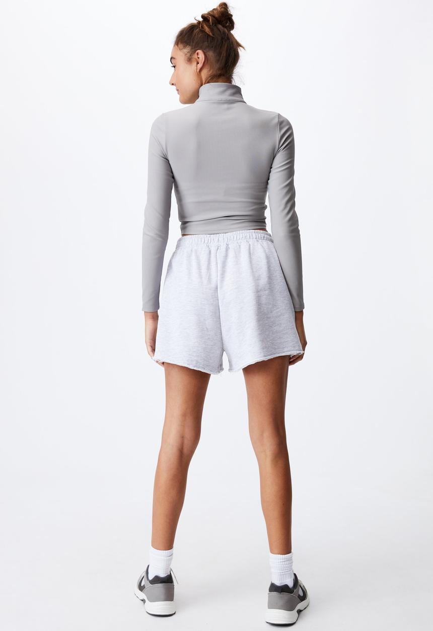 Cotton On - Quinn quarter zip long sleeve top - grey