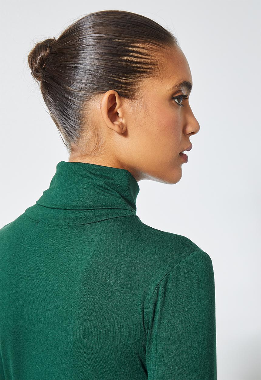 Superbalist - Viscose poloneck - forest green