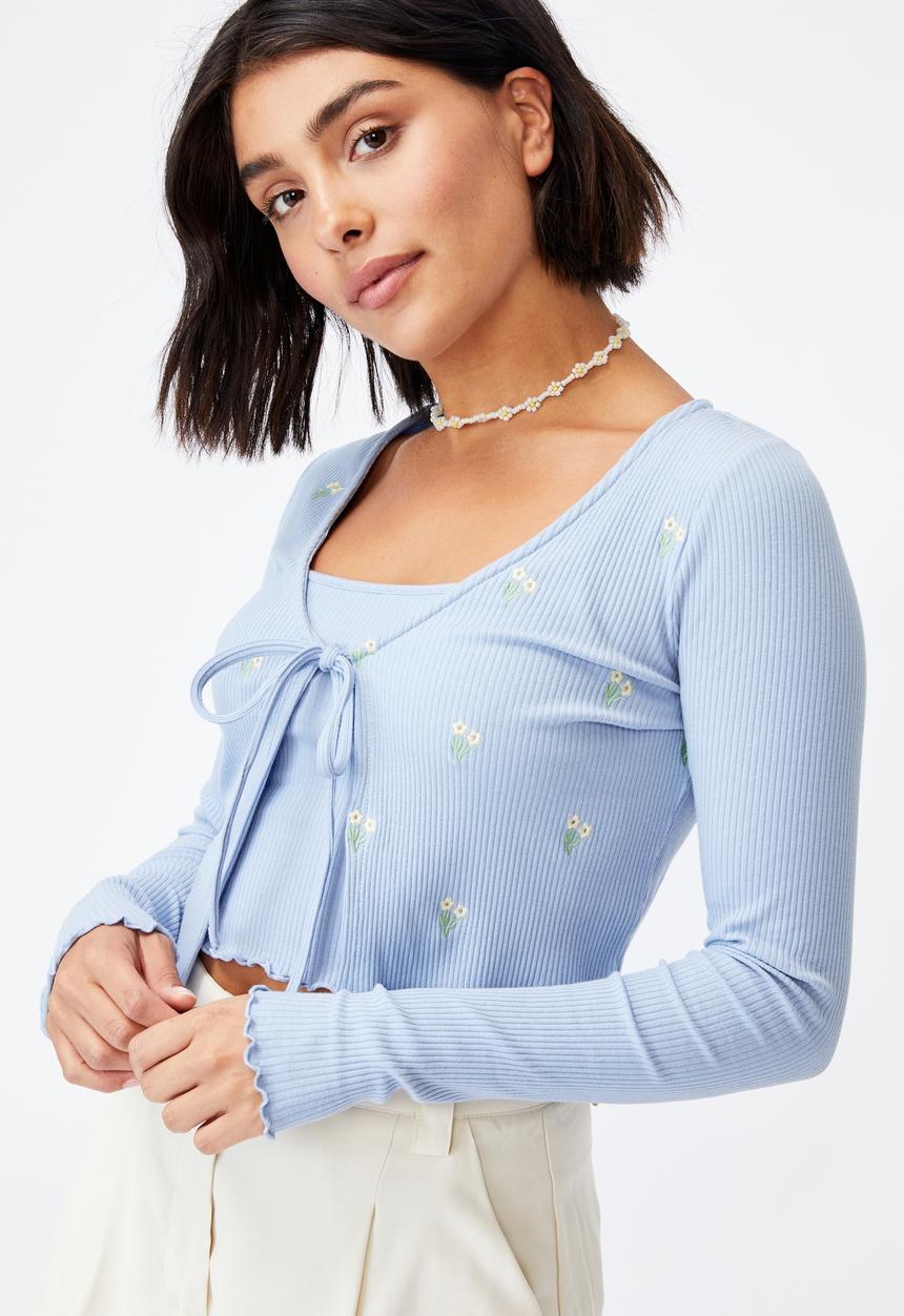 Cotton On - Violetta co-ord twin set - blue