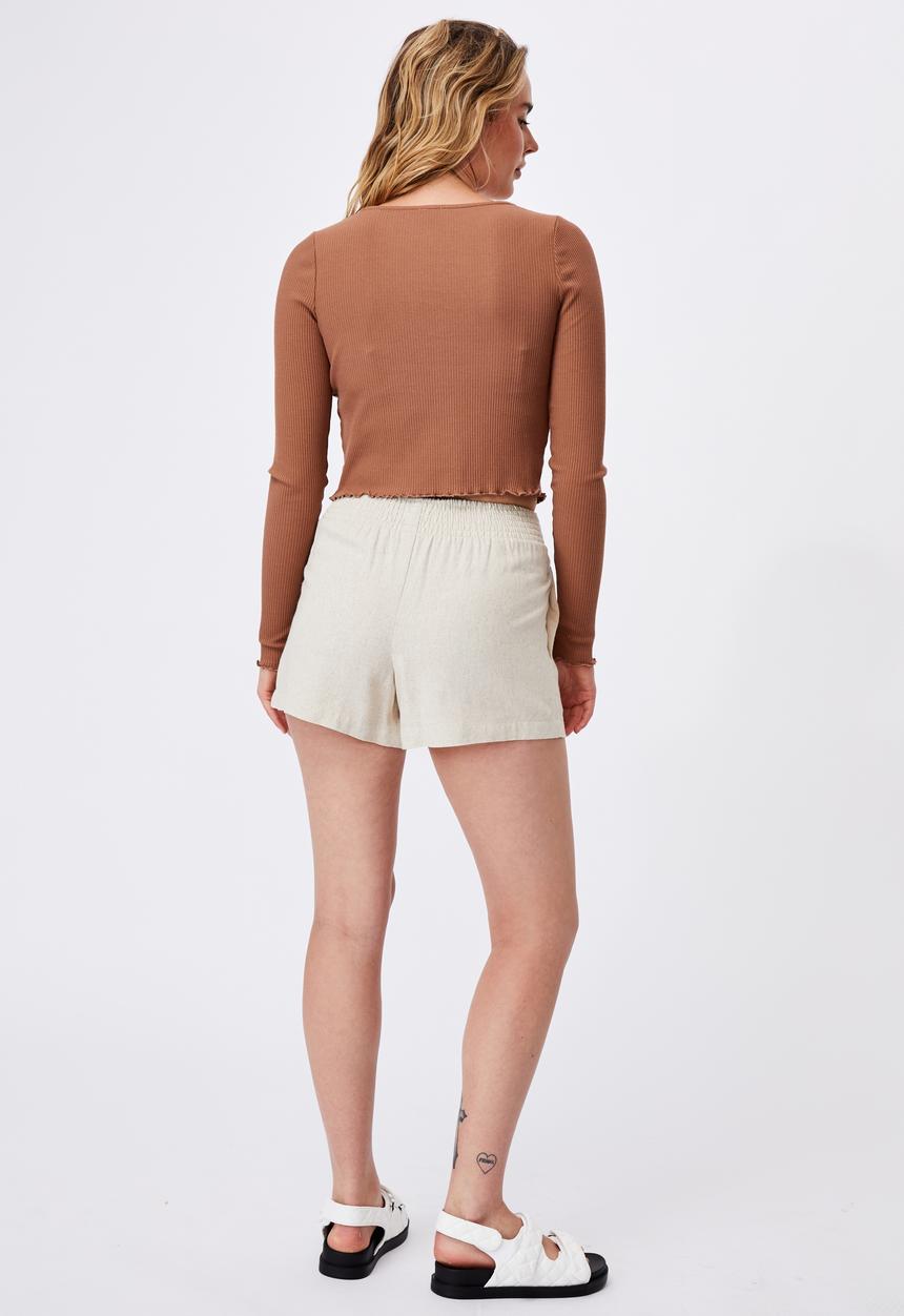 Cotton On - Vivvy tie front long sleeve cardi - cocoa bean