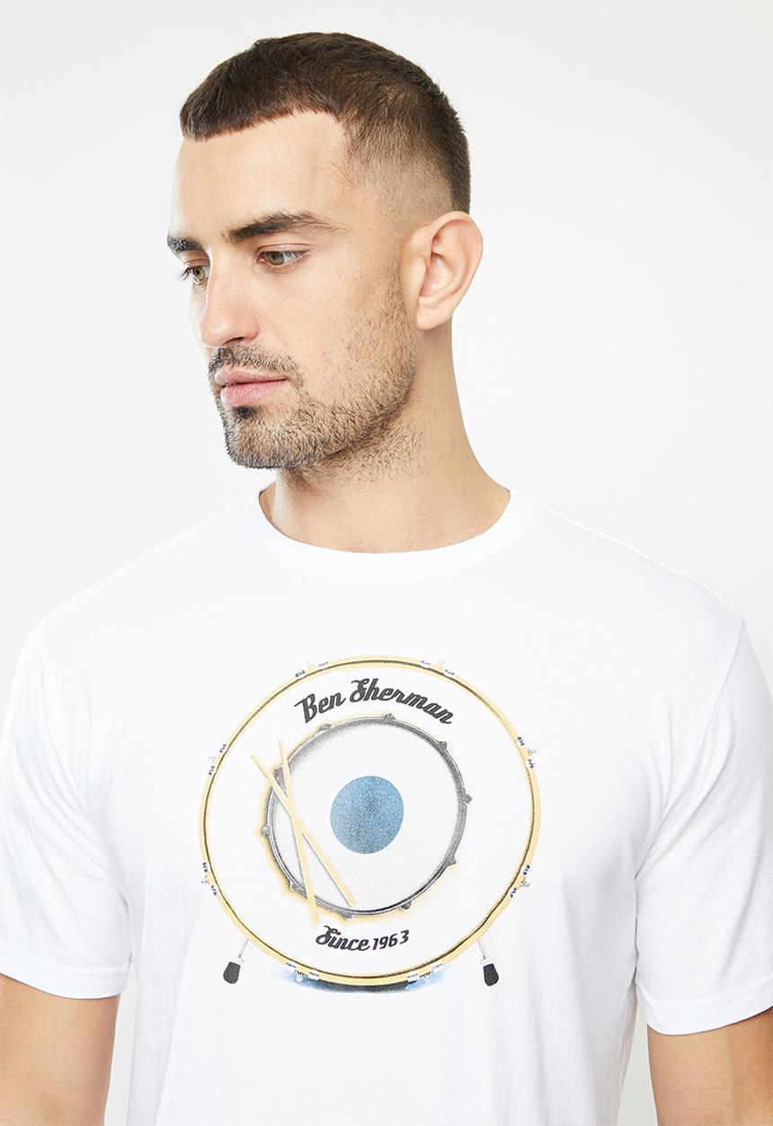 Ben Sherman - Drum target tee - white