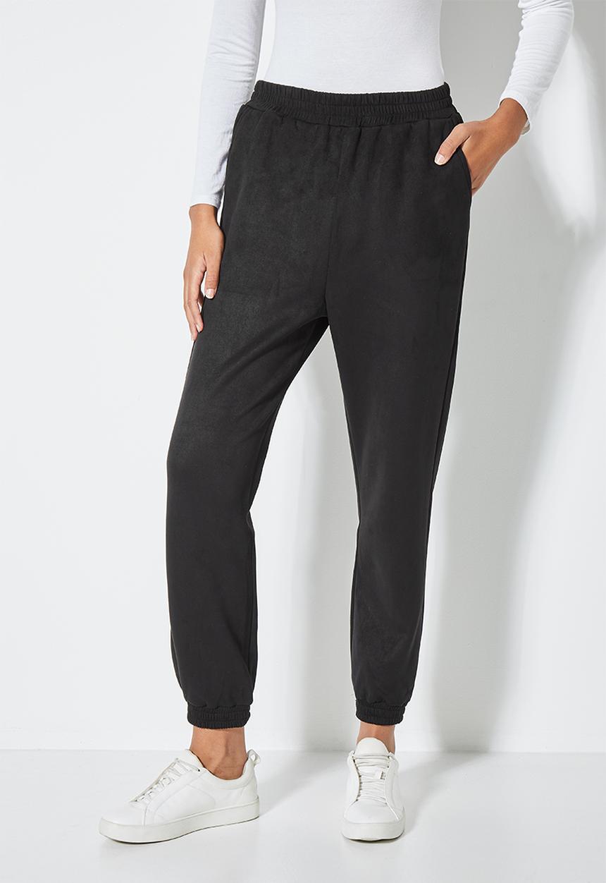 Superbalist - Suedette jogger - black