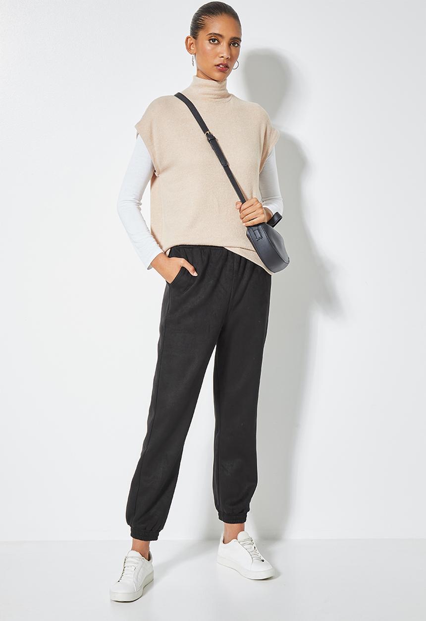 Superbalist - Suedette jogger - black