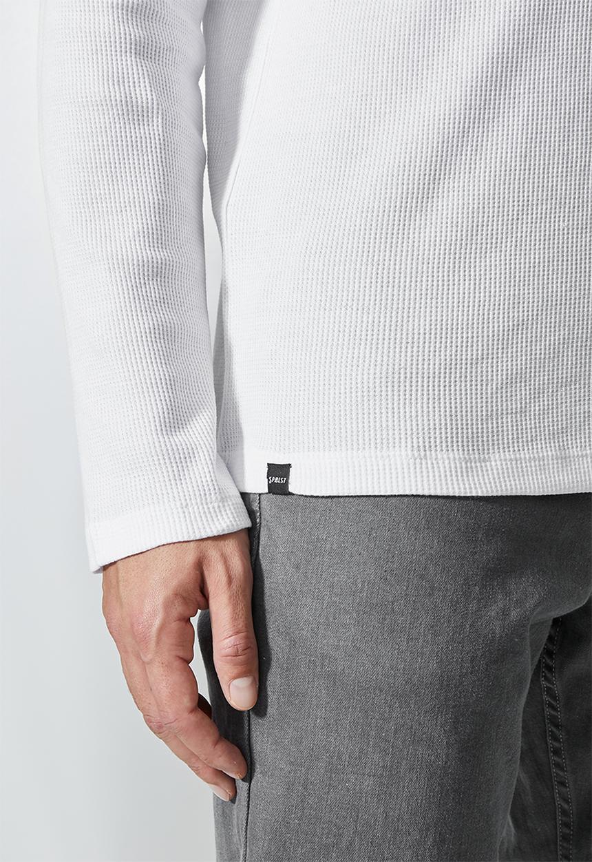 Superbalist - Dylan long sleeve textured pocket tee - white