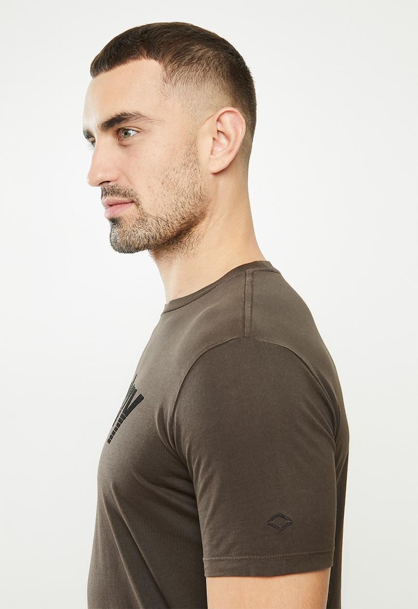 Replay - Replay logo tee - brown