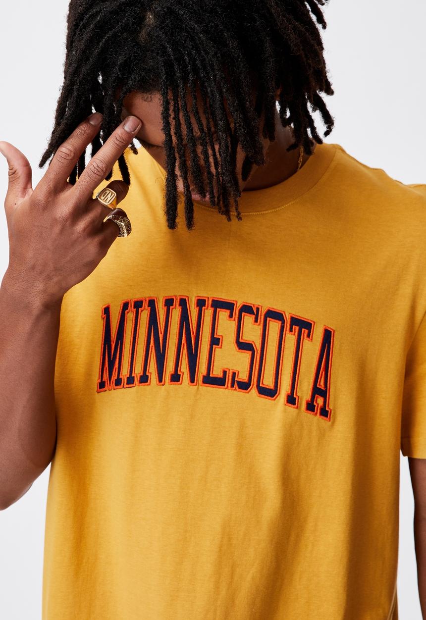 Factorie - Regular graphic T-shirt - yellow 