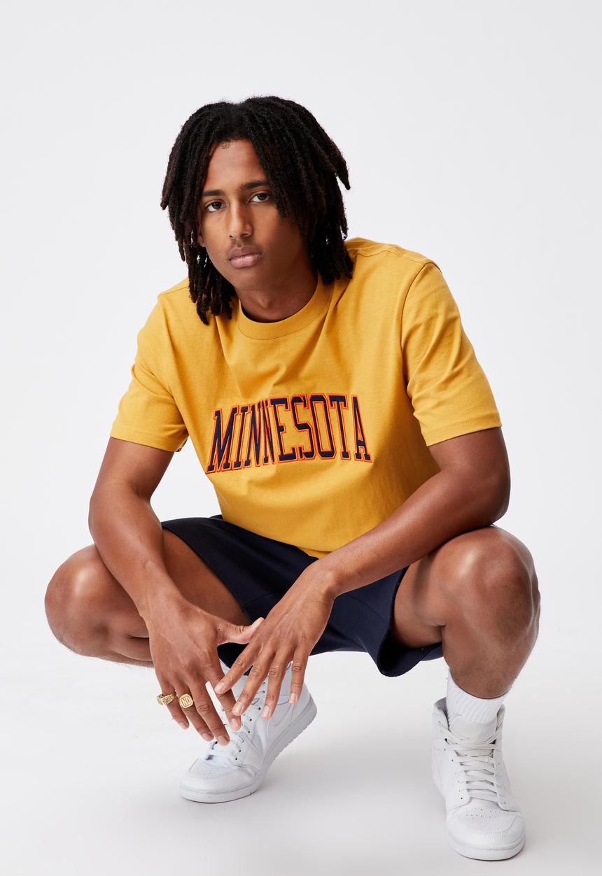 Factorie - Regular graphic T-shirt - yellow 