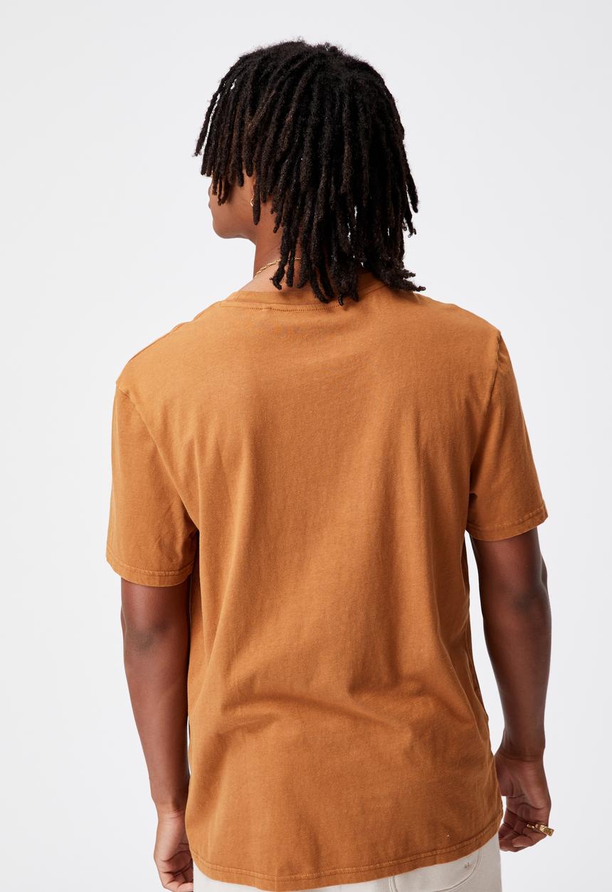 Factorie - Regular graphic T-shirt - washed tobacco