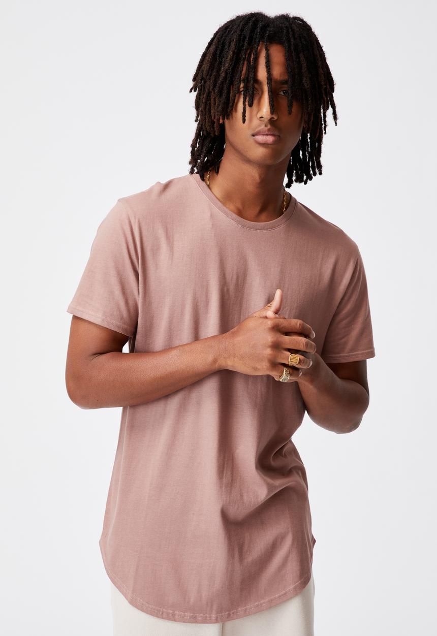 Factorie - Curved T-shirt - dried rose