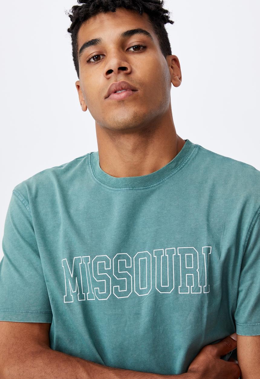 Factorie - Relaxed washed T-shirt - washed pine teal