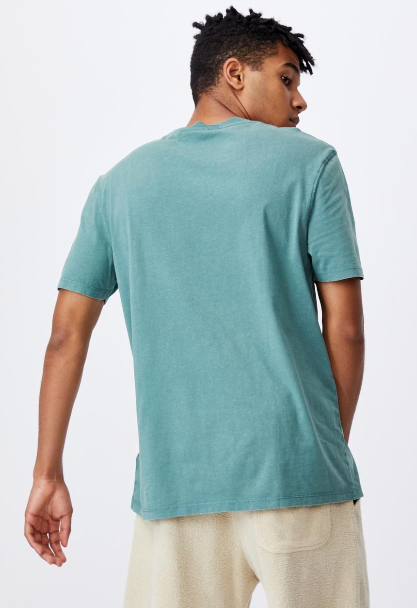 Factorie - Relaxed washed T-shirt - washed pine teal
