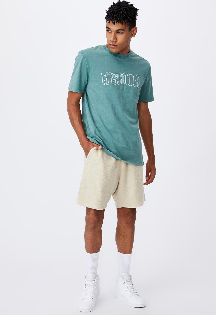 Factorie - Relaxed washed T-shirt - washed pine teal