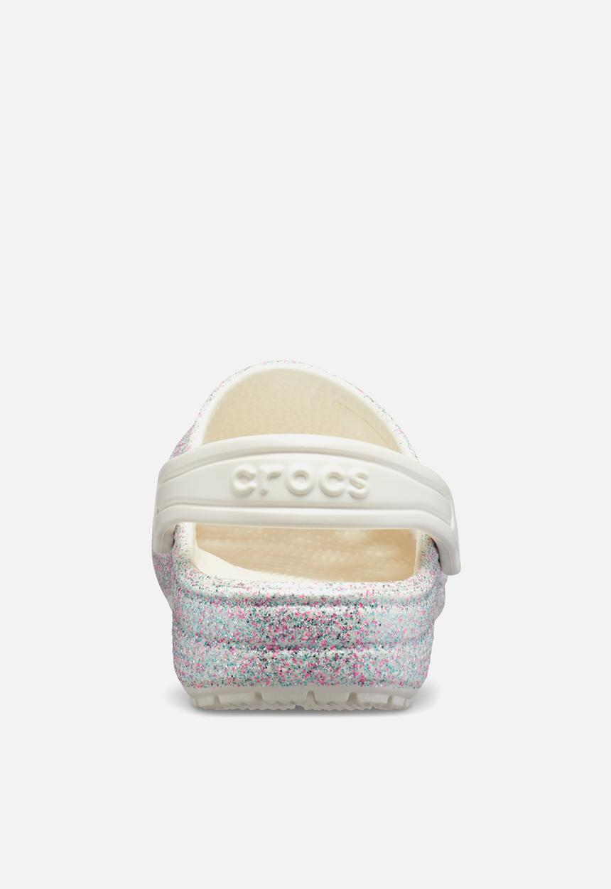 Crocs - Kids classic glitter clog - white