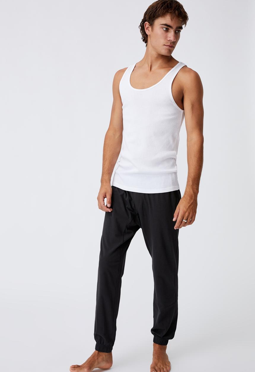 Cotton On - Organic jersey sleep pant - washed black