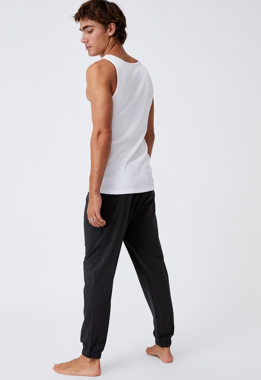 Cotton On - Organic jersey sleep pant - washed black