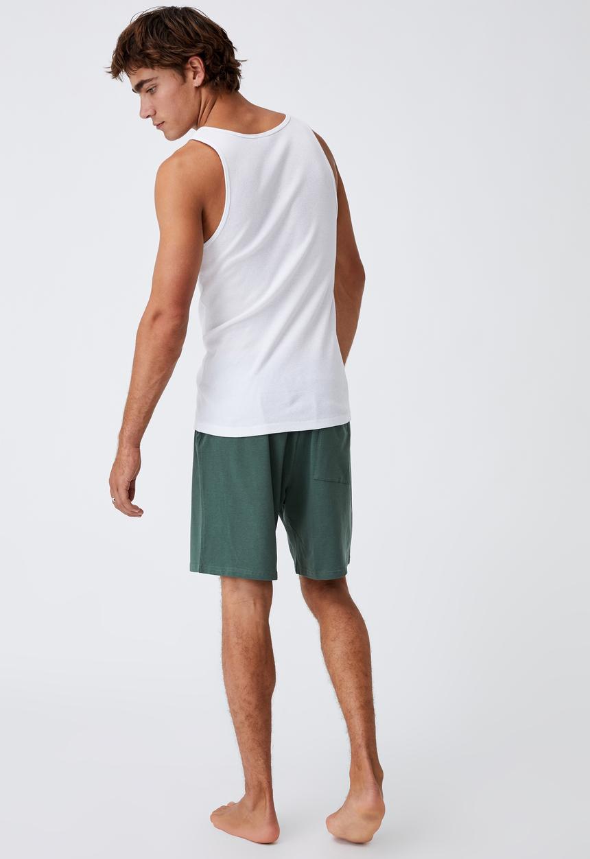 Cotton On - Organic jersey sleep short - forest