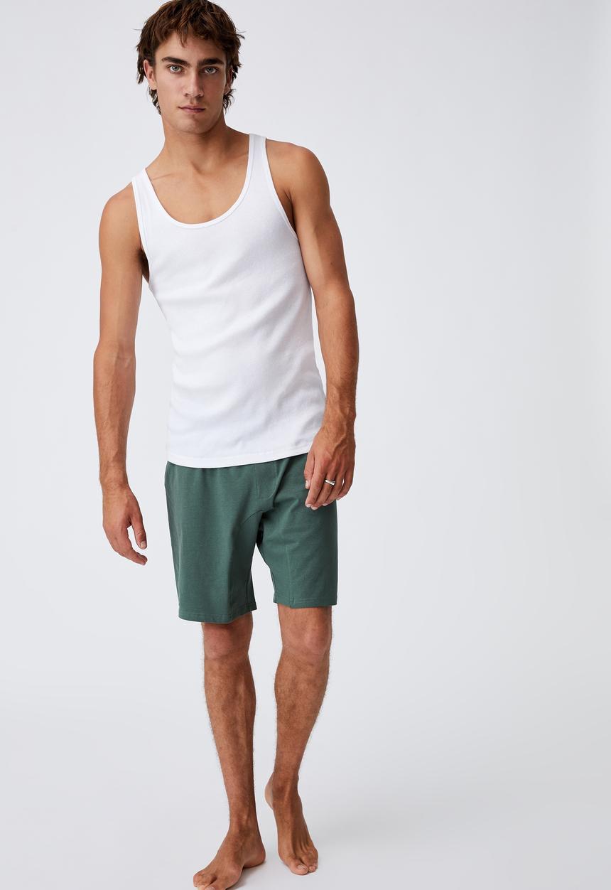 Cotton On - Organic jersey sleep short - forest