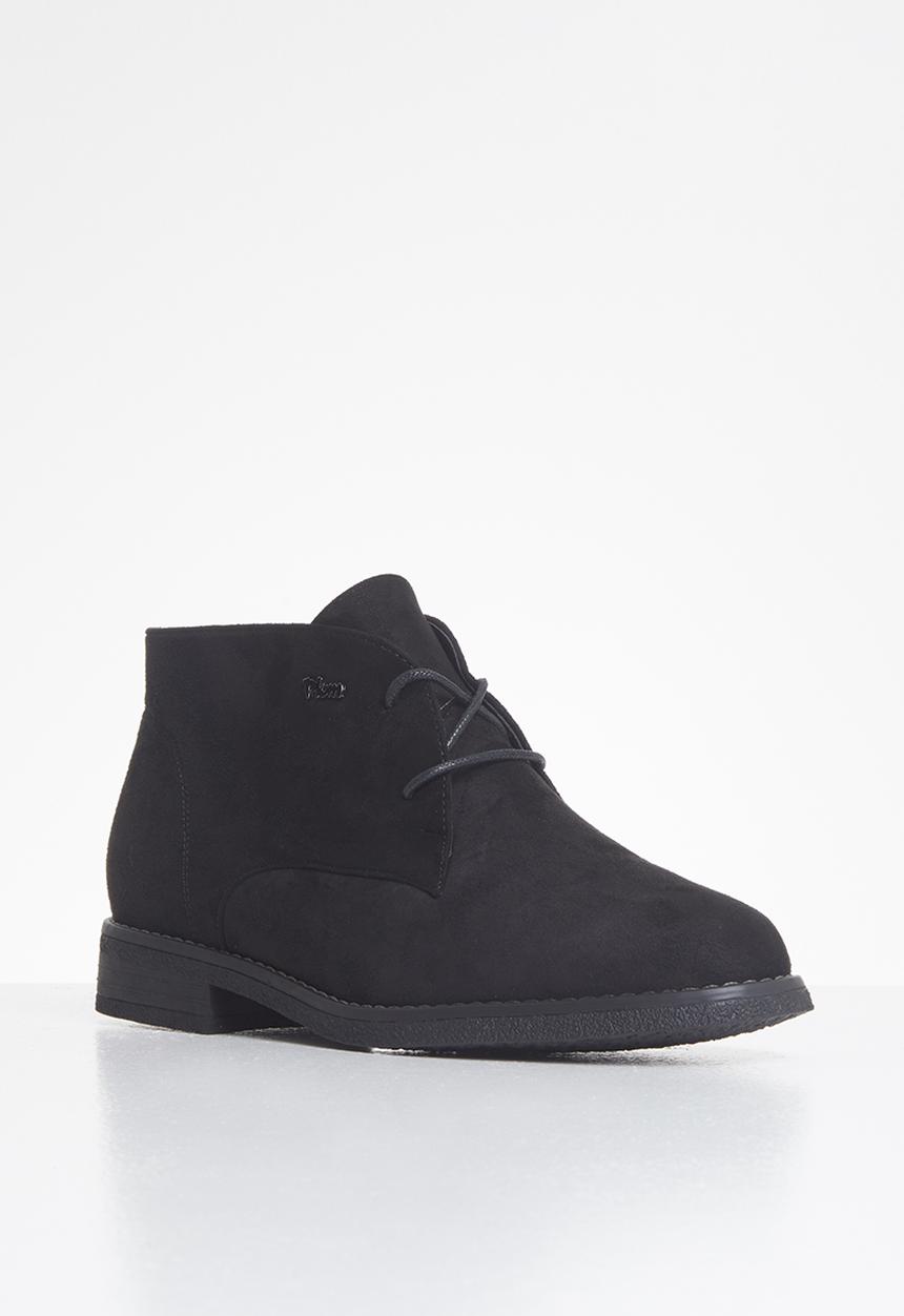 Plum - Raelyn lace up bootie - black