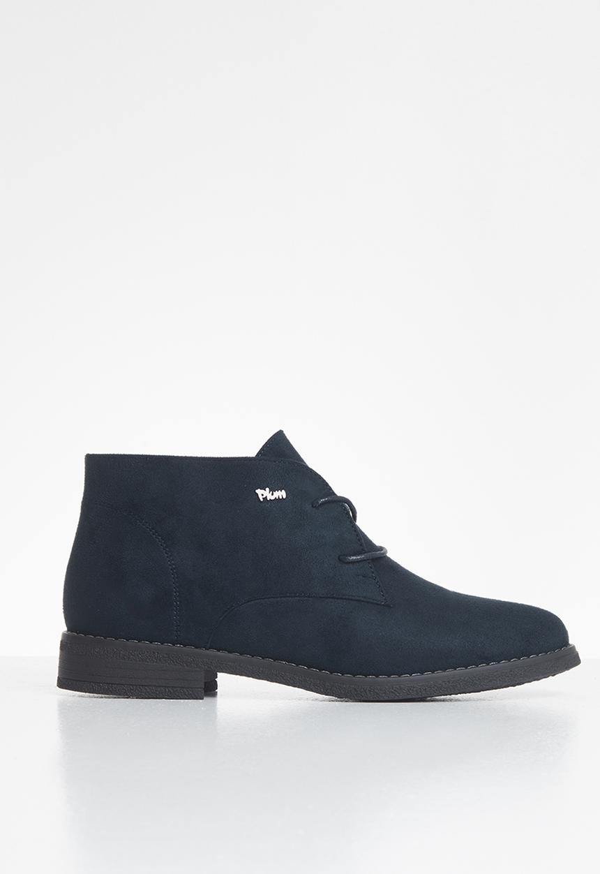Plum - Raelyn lace up bootie - navy 
