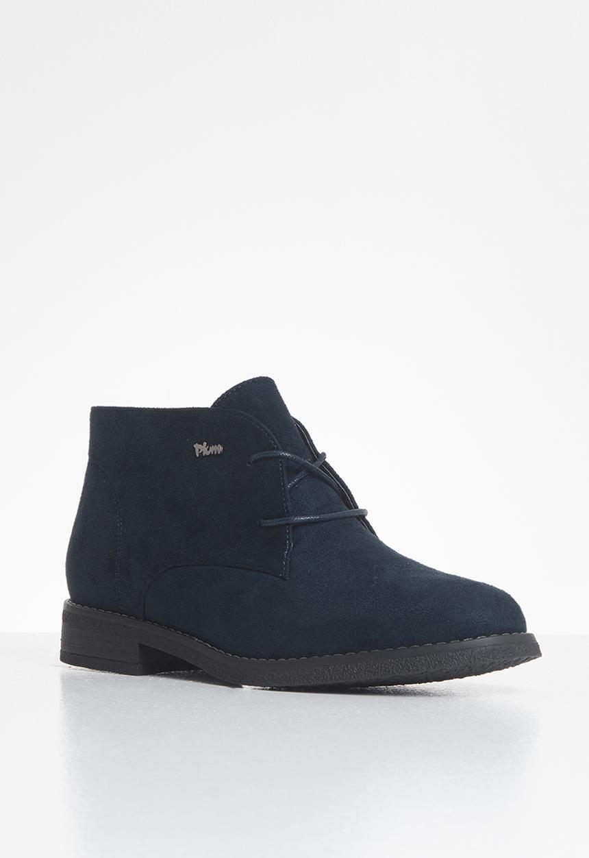 Plum - Raelyn lace up bootie - navy 