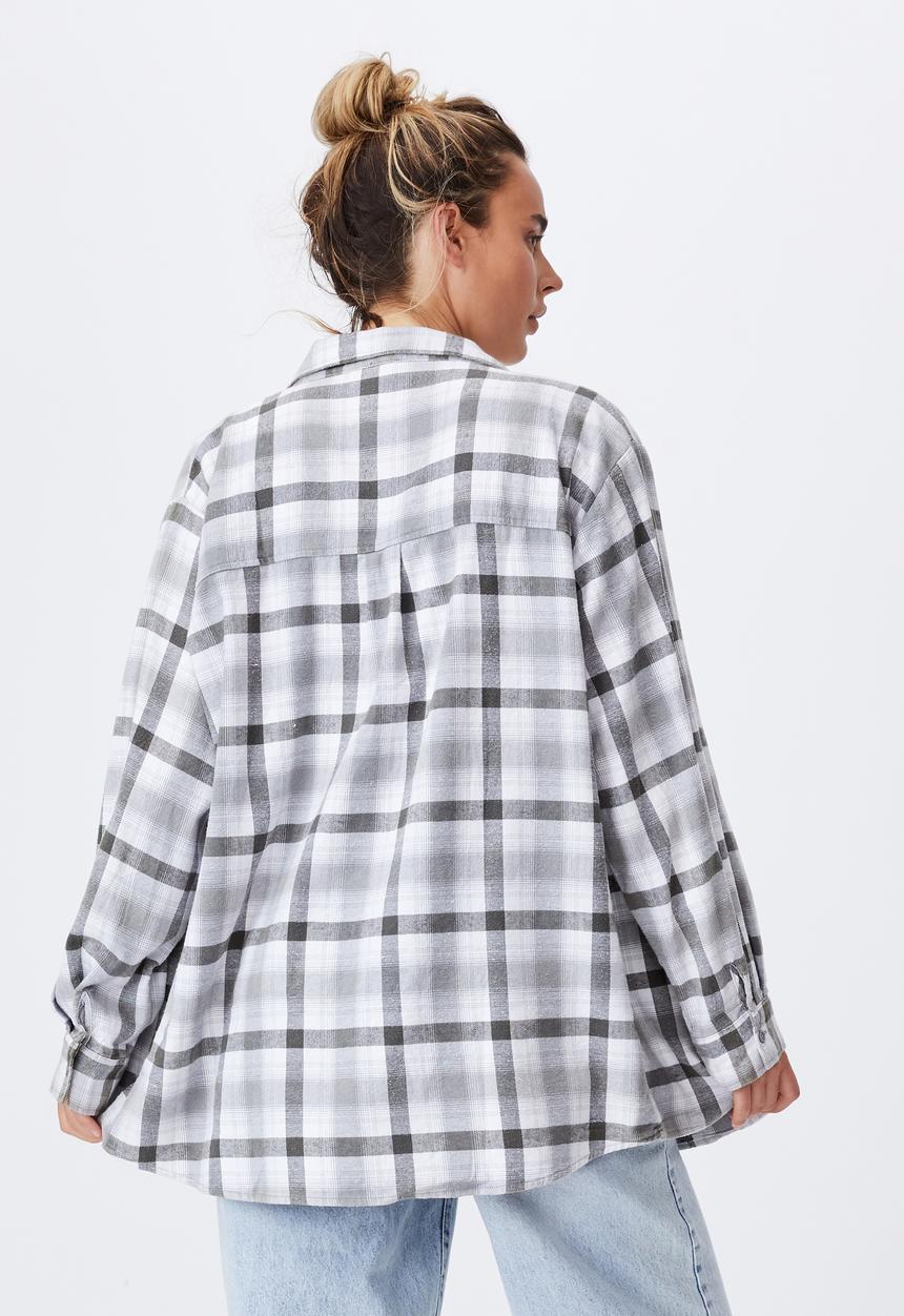 Cotton On - Boyfriend shirt - ash grey