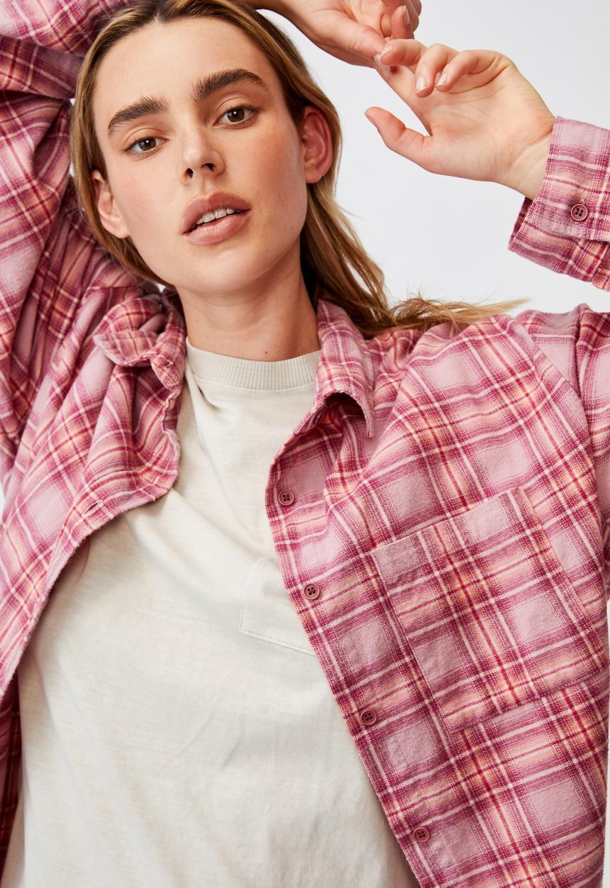 Cotton On - Boyfriend shirt - blush