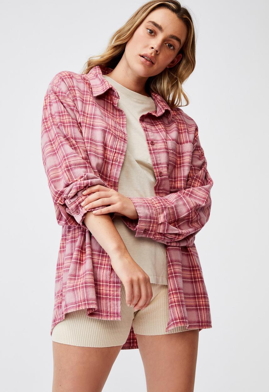 Cotton On - Boyfriend shirt - blush