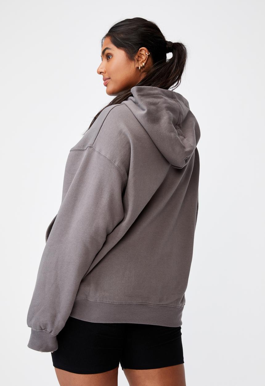 Cotton On - Curve classic hoodie - ash grey